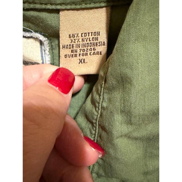 Ruff Hewn Men’s Shirt Sleeve Army Green Button Down Casual Work Shirt XL - Picture 7 of 13